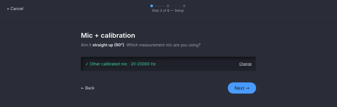 Mic + calibration